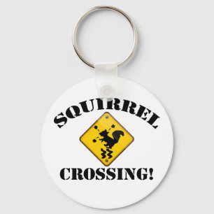 Squirrel Crossing Key Ring