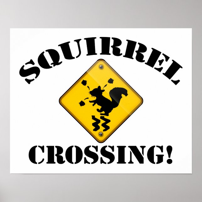 Squirrel Crossing Road Sign (Front)