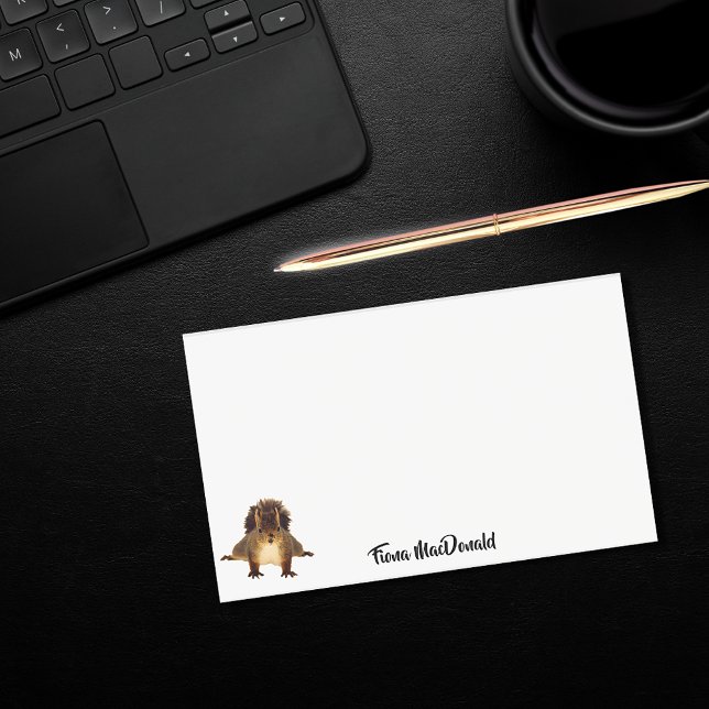 Squirrel cute funny name monogram post-it notes (Creator Uploaded)