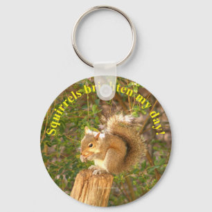 Squirrel Day Brightener Key Ring