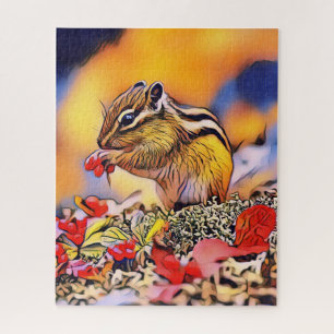Squirrel Digital Art Painting Jigsaw Puzzle