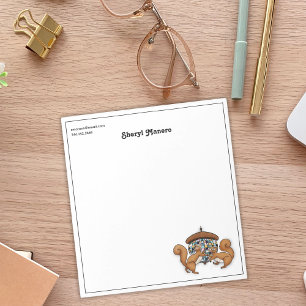 Squirrel Disco Personalised Notepad
