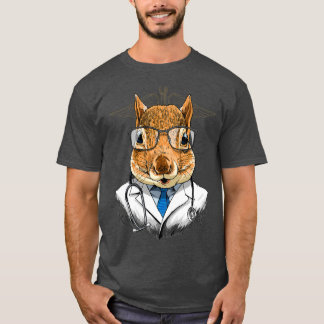 Squirrel Doctor Vet Veterinarian Animal Lover T-Shirt
