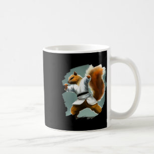 Squirrel Doing Karate Kick Black Belt Martial Arts Coffee Mug
