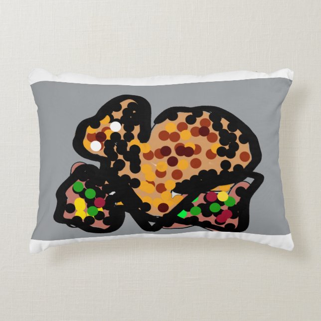 Squirrel dot art  decorative cushion (Front)
