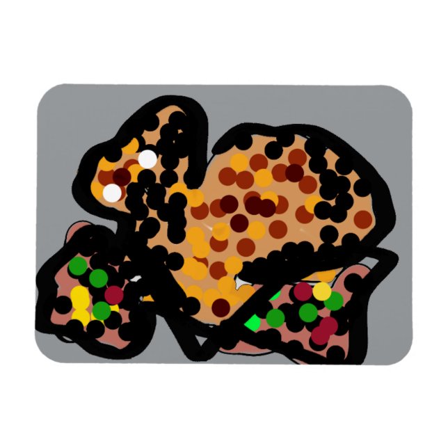 Squirrel dot art  magnet (Horizontal)