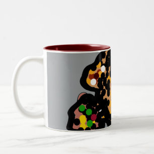 Squirrel dot art Two-Tone coffee mug
