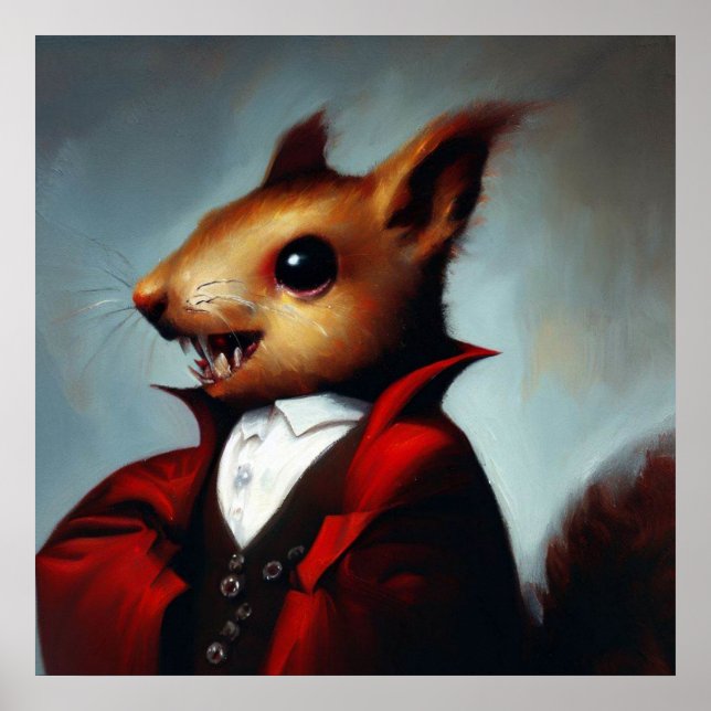 Squirrel Dracula Poster (Front)