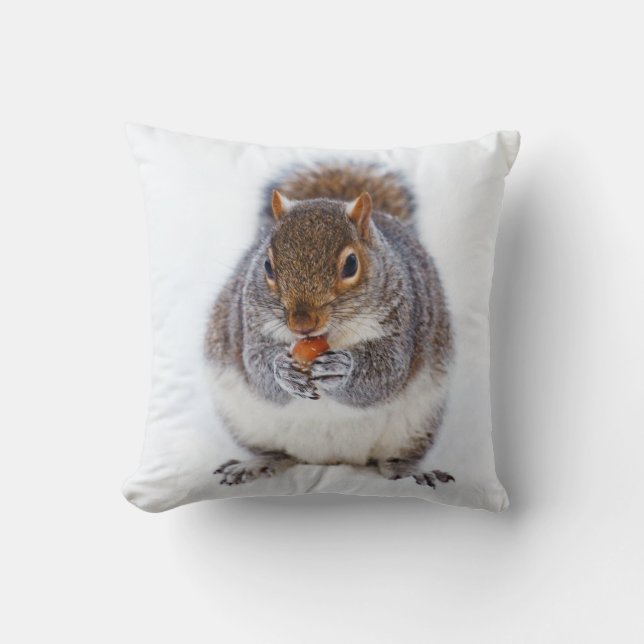 Squirrel Eating a Nut Throw Cushion (Front)