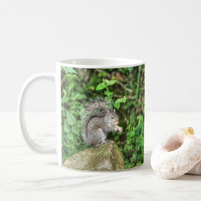 Squirrel Eating a Peanut Coffee Mug (With Donut)