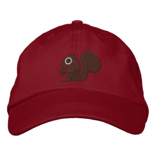 Squirrel Embroidered Hat