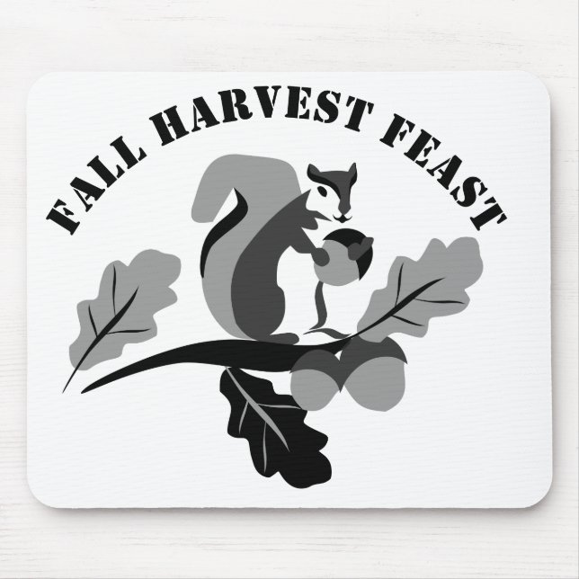 Squirrel Fall Harvest Feast Mouse Pad (Front)