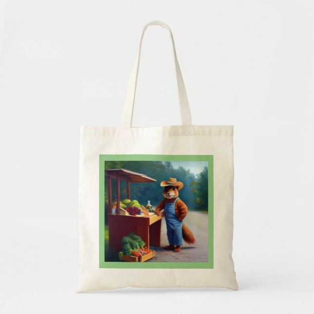 Squirrel Farmer Roadside Stand Tote Bag (Front)