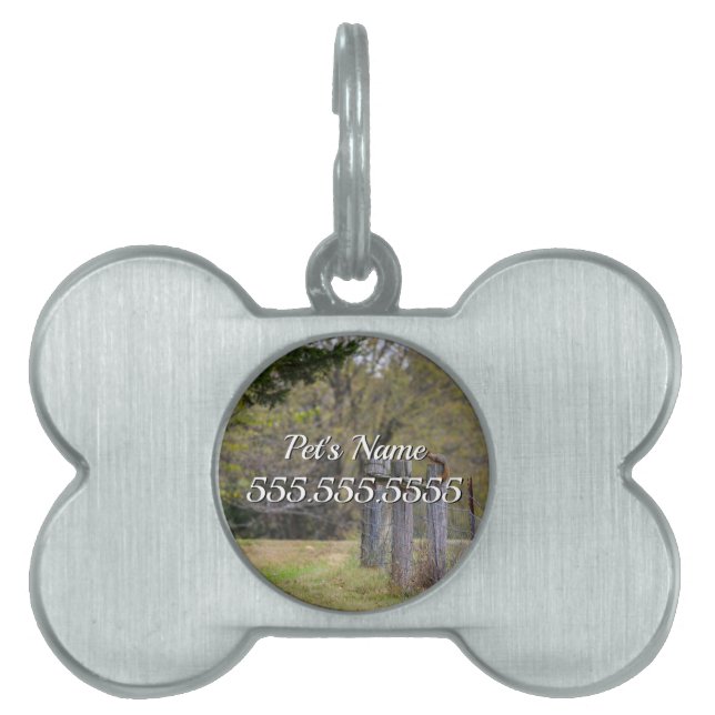 Squirrel Fence Pose Pet ID Tag (Front)