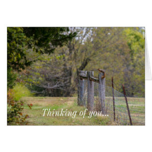 Squirrel Fence Pose Thinking Of You Card
