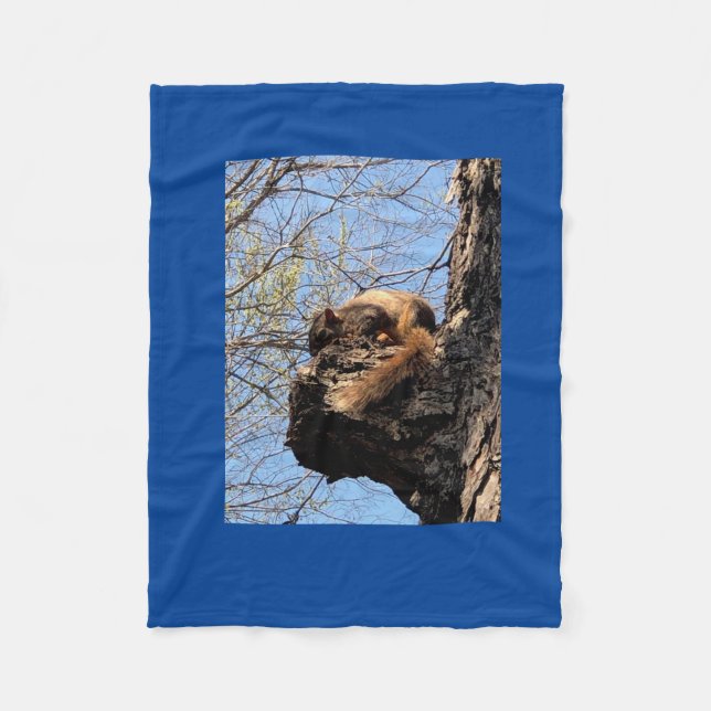 Squirrel Fleece Blanket (Front)