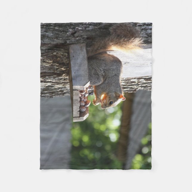 Squirrel Fleece Blanket (Front)
