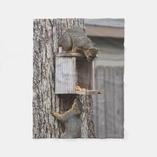 Squirrel Fleece Blanket (Front)