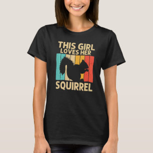 Squirrel For Girls Kids Squirrel Chipmunk 80s 1 T-Shirt