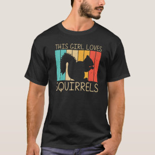Squirrel For Girls Kids Squirrel Chipmunk 80s T-Shirt