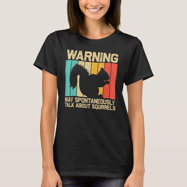   Squirrel For Men Women Squirrel   Chipmunk 80s T-Shirt (Front)