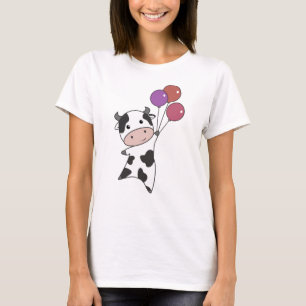 Squirrel Forest Animal Flies Balloons T-Shirt