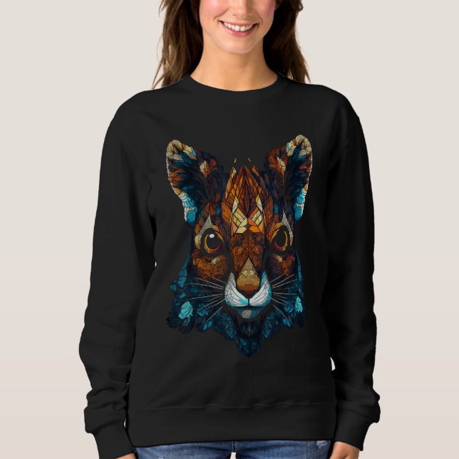 Squirrel Forest Animals Polygon Artwork Animal Squ Sweatshirt (Front)