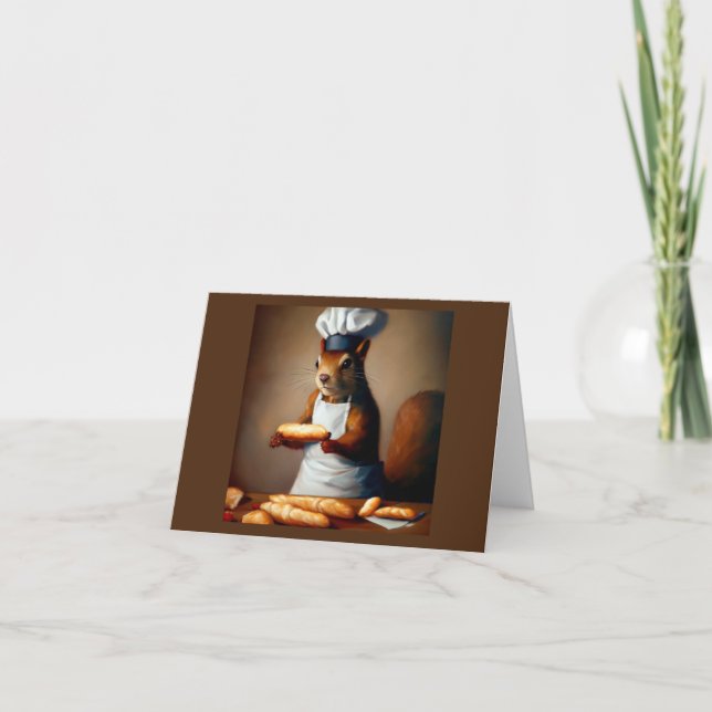 Squirrel French Baker Card (Front)