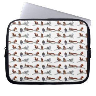 Squirrel Frenzy Laptop Sleeve (choose colour)