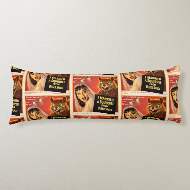Squirrel from Outer Space Body Cushion (Front)
