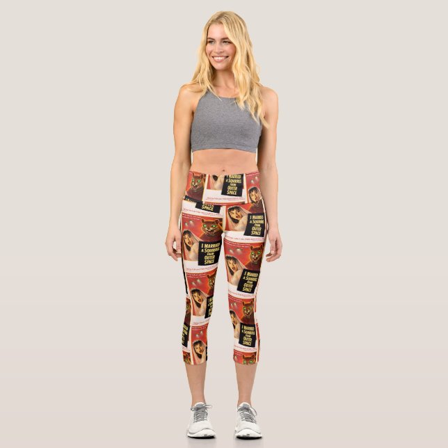 Squirrel from Outer Space Capri Leggings (Front)