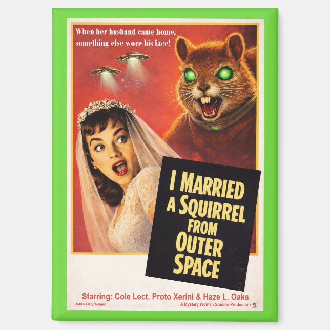 Squirrel from Outer Space Magnet (Front)