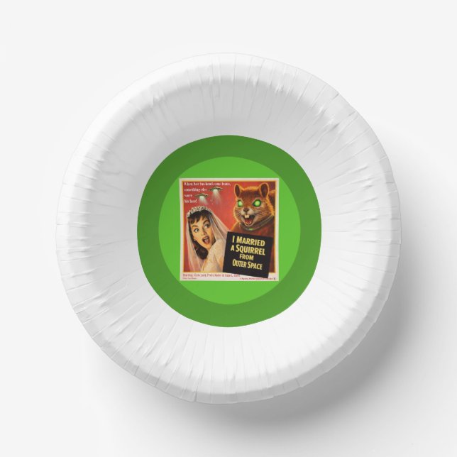 Squirrel from Outer Space Paper Plate (Front)