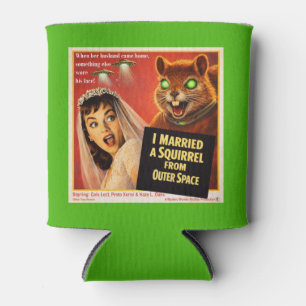 Squirrel from Outer Space Parody Can Cooler