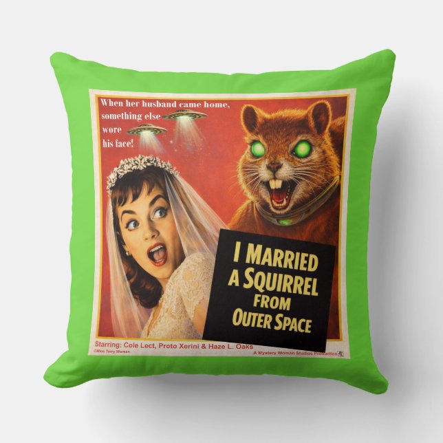 Squirrel from Outer Space Parody Cushion (Front)