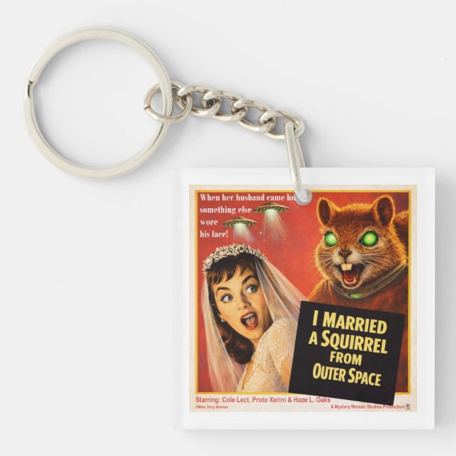 Squirrel from Outer Space Parody Key Ring (Front)