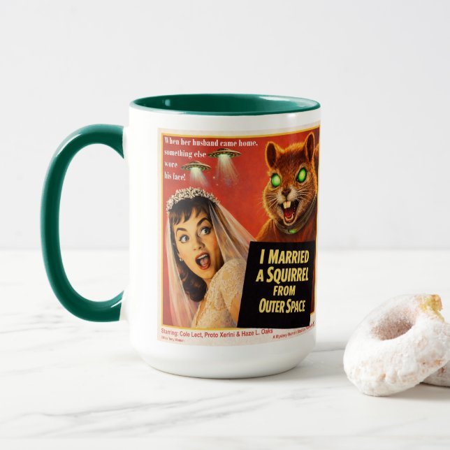Squirrel from Outer Space Parody Mug (With Donut)