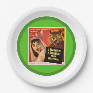 Squirrel from Outer Space Parody Paper Plate