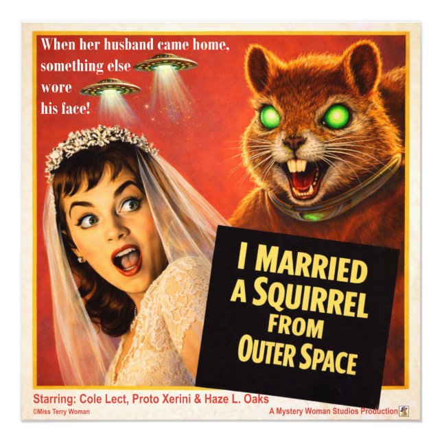 Squirrel from Outer Space Parody Photo Print (Front)