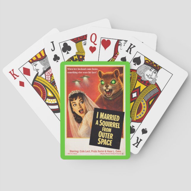 Squirrel from Outer Space Parody Playing Cards (Back)