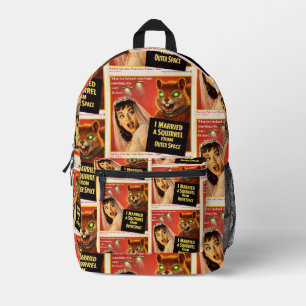 Squirrel from Outer Space Parody Printed Backpack