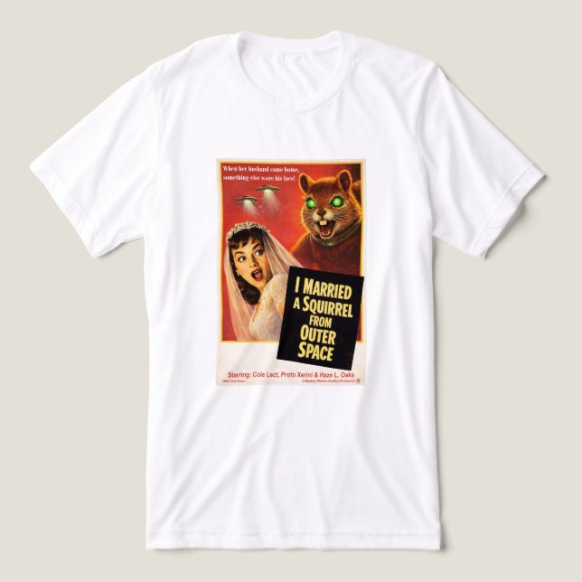 Squirrel from Outer Space Parody Tri-Blend Shirt (Design Front)