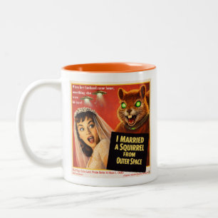 Squirrel from Outer Space Parody Two-Tone Coffee Mug