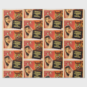 Squirrel from Outer Space Parody Wrapping Paper