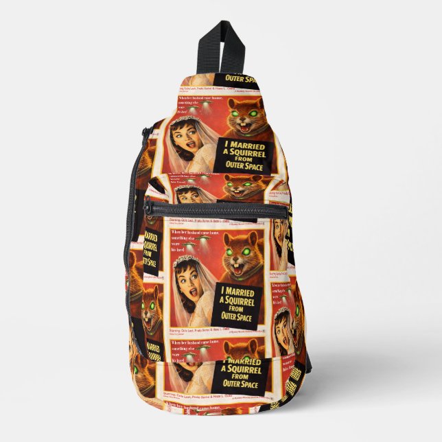 Squirrel from Outer Space Sling Bag (Front)