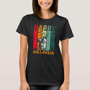 Squirrel Girls Boys Retro Style Halloween Dinner T-Shirt