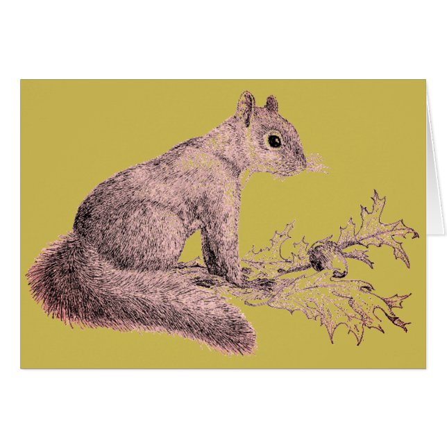 Squirrel / Gold Background (Front Horizontal)