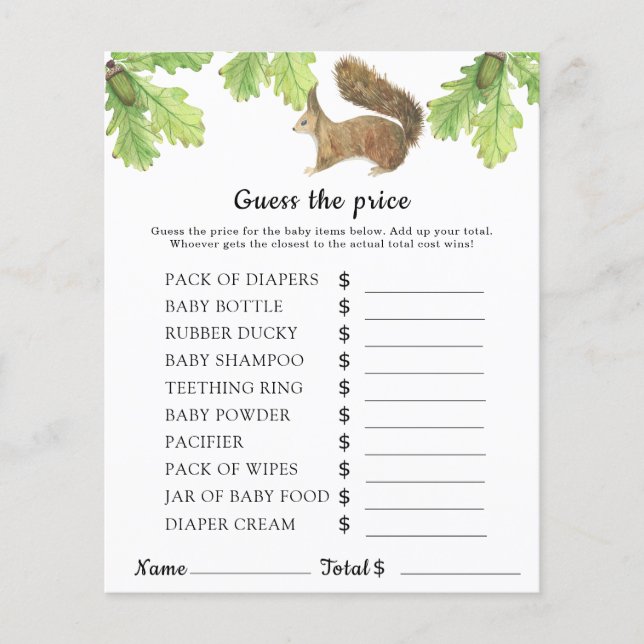 Squirrel - Guess the price! Game (Front)