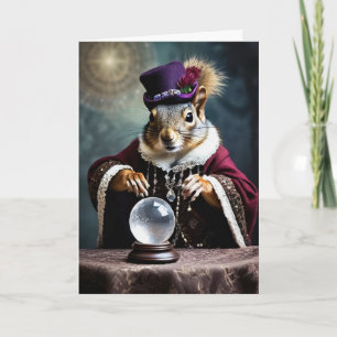 Squirrel Gypsy Halloween Card