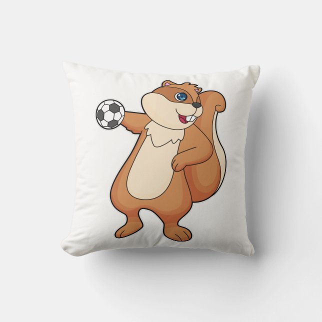Squirrel Handball player Handball Cushion (Front)